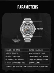 Men Watch Mechanical Automatic Wristwatch Stainless Steel