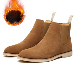Men Boots Elegant Chelsea Boots Men Cow Suede Leather