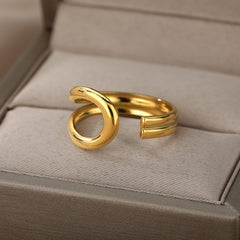 Vintage Opal Rings For Women Stainless Steel Sun Rings