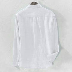 Shirt Men Linen Baggy Cotton Linen Long Sleeve Button Down Shirts