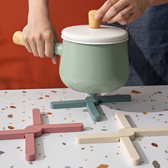 Folding Heat Insulation Pad X Shaped Cross Table Placemat