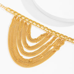 1 PC Multilayer Link Chain Tassel Anklets