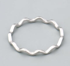 Finger Rings Rose Gold Simple Thin Line Curve Wave Wild Smooth