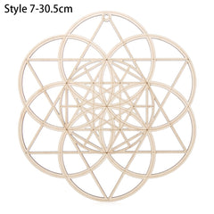 1PC Flower of Life Shape Wooden Wall Sign Laser Cut Non-slip Coaster Set