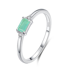 Charm Silver Green Tourmaline Fashion Finger Rings