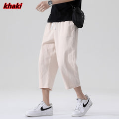 Casual Pants Men Wild Cotton and Linen Loose Linen Pants Style