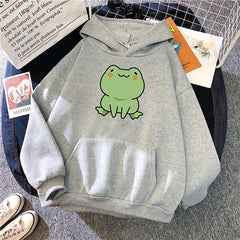 Frog Hoodie Vintage Harajuku Women's Winter Hoodies Kawaii Cute