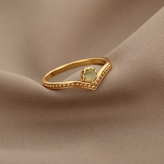 Vintage Opal Rings For Women Stainless Steel Sun Rings