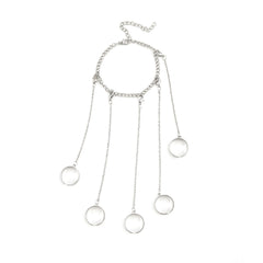 Sindlan Punk Geometric Silver Color Chain Wrist Bracelet