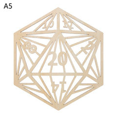 1PC Flower of Life Shape Wooden Wall Sign Laser Cut Non-slip Coaster Set