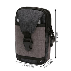 Multifunctional Leather Belt Bag Solid Color Men Business Style Belt Bag