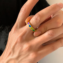 Trend Punk Hiphop Rock Metal Rings Set for Street Style