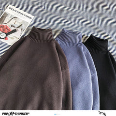 Warm MenTurtleneck Sweaters Solid Color Man Casual Knitter Pullovers