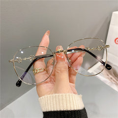 Vintage New Oval Metal Frame Glasses Women Fashion