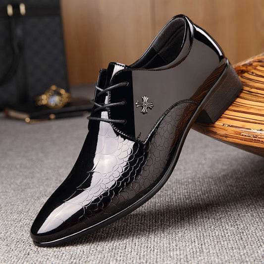 oxford shoes for men patent leather wedding shoes pointed toe dress shoes