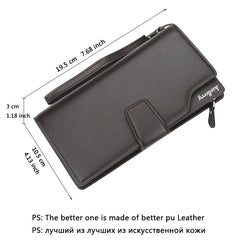aellerry Men Wallets Long Style High Quality Card Holder Male Purse Zipper