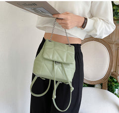 PU Leather Shoulder Bag Female Ladies School Backpack