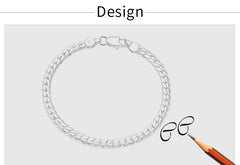 Silver Color Charm Side Chain Necklace Men Fashion Jewelry