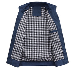 Casual Solid Fashion Slim Bomber Jacket Men Overcoat