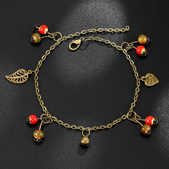 retro style imitation fruit Women anklet