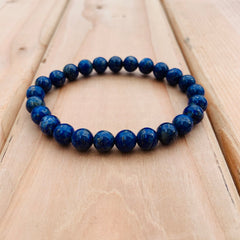 Lapis bracelet for Men Lapis lazuli Bead Bracelet
