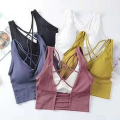 Seamless Anti-sweat Shockproof Padded Breathable Sports Bra