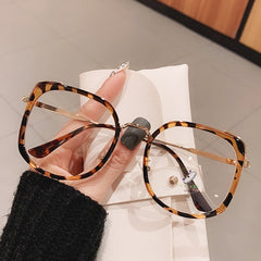 Anti-blue Light Glasses Frame Vintage Large Square Eyeglasses