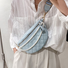 Solid Color Chain Small Fanny Packs