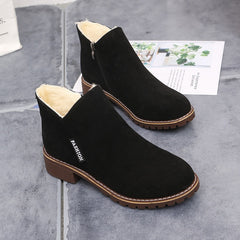 Boots Snow Boots Female Boots Warm Lace Flat