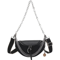 Luxury Chain Waist Belt Bag For Women Leather Crossbody Chest pack