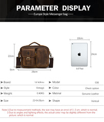 Quality Original Leather Design Male Shoulder messenger bag