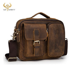 Quality Original Leather Design Male Shoulder messenger bag