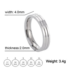 Fashion Simple Stainless Steel Couple Ring