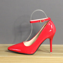 7cm Or 10cm Heels Buckle Women Pointed Toe Pumps Shoes