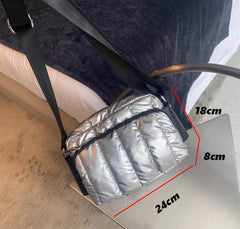 Space Cotton Shoulder Bags For Women Winter Crossbody Down Bag