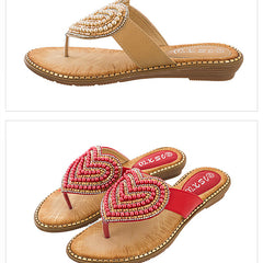 Outside Heart-shaped Women Slipper Summer Beach Slipper Female Casual