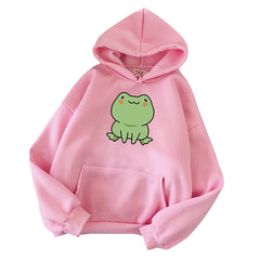 Frog Hoodie Vintage Harajuku Women's Winter Hoodies Kawaii Cute