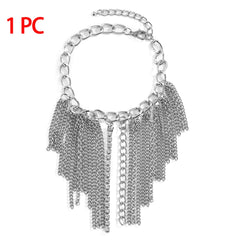 1 PC Multilayer Link Chain Tassel Anklets