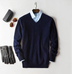 Men Cashmere Sweater Autumn Winter Soft Warm Jersey Jumper