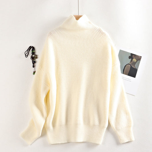 OverSized Wool Sweater Autumn Winter Warm Turtlenecks Casual
