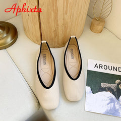 Cotton Fabric Flats Shoes Women Yellow Ballerina Socks Shoes