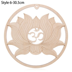 1PC Flower of Life Shape Wooden Wall Sign Laser Cut Non-slip Coaster Set