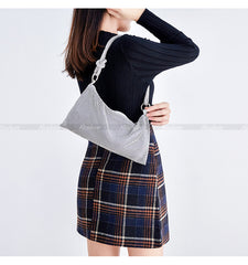 Knot Handle Rhinestones Evening Clutch Bag Crystal Diamonds