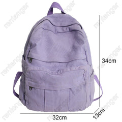 Fabric School Bag New Fashion College Student Vintage Backpack Canvas