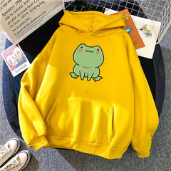 Frog Hoodie Vintage Harajuku Women's Winter Hoodies Kawaii Cute