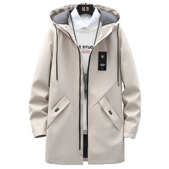 Mens Casual Long Jackets And Coats Hooded Streetwear