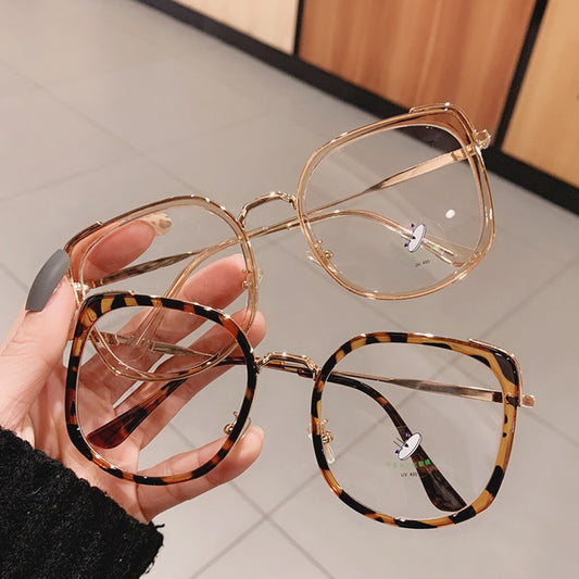 Anti-blue Light Glasses Frame Vintage Large Square Eyeglasses
