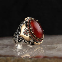 Retro Handmade Turkish Ring For Men Vintage