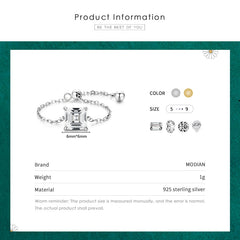 5 Style Clear CZ Link Chain Ring Trendy Adjustable Color Rings