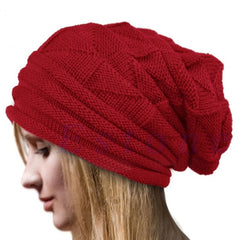 Unisex Knit Baggy Beanie Oversize Winter Hat Ski Slouchy Cap